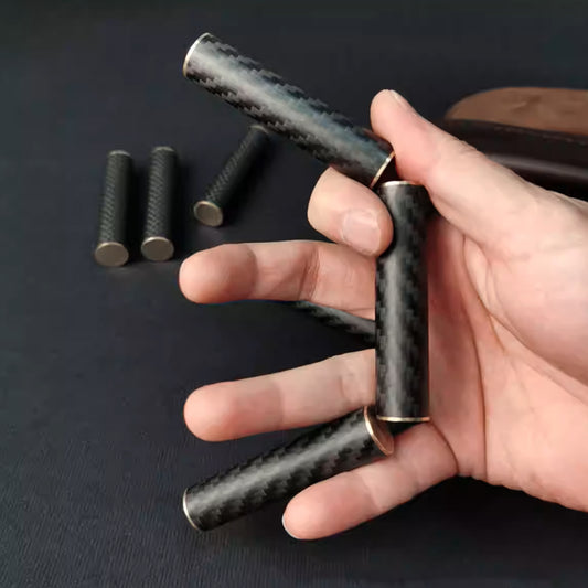EDC Fidget Toys – Magnetic Metal Carbon Fiber Three-Section Rotating