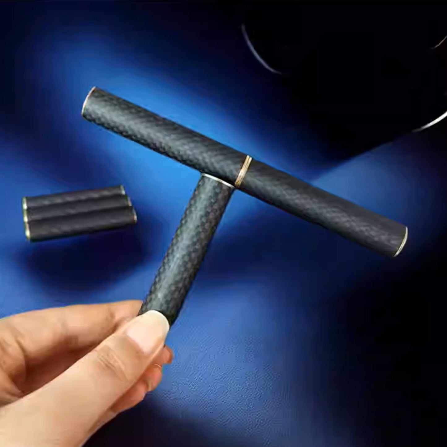 EDC Fidget Toys – Magnetic Metal Carbon Fiber Three-Section Rotating